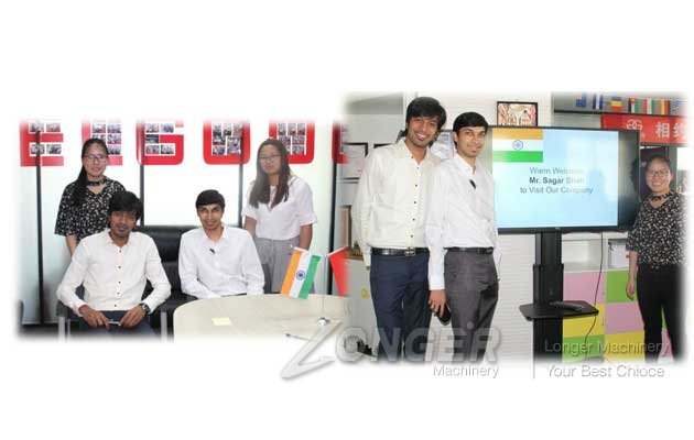 The India Customer Visit Company For Cube Sugar Production Line